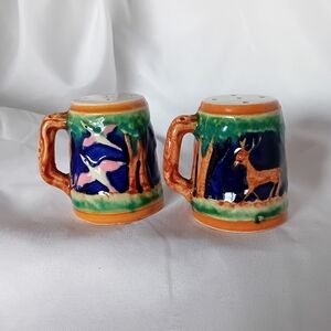 Vintage Handcrafted Ceramic Salt and Pepper Shakers - Pioneer MDSE Co NY